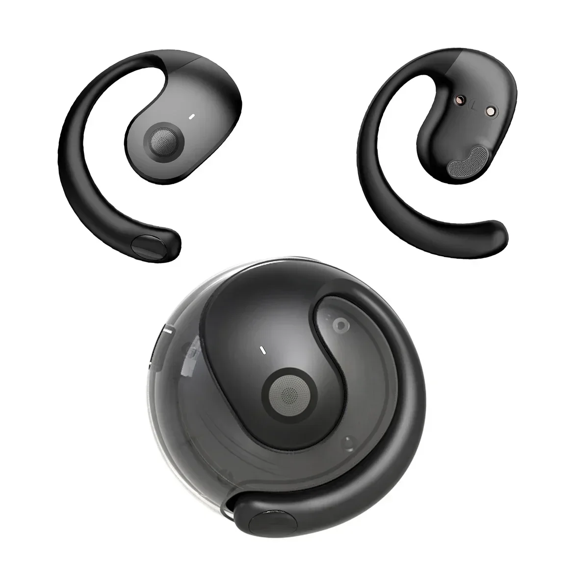 Headphones - Casque TWS transparent Bluetooth avec écran,