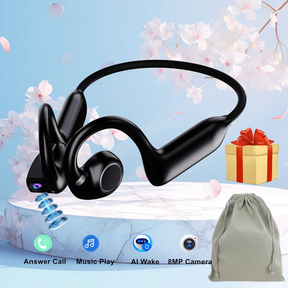 Bone Conduction Running Headphones - Nouveaux écouteurs à conduction osseuse intelligents,