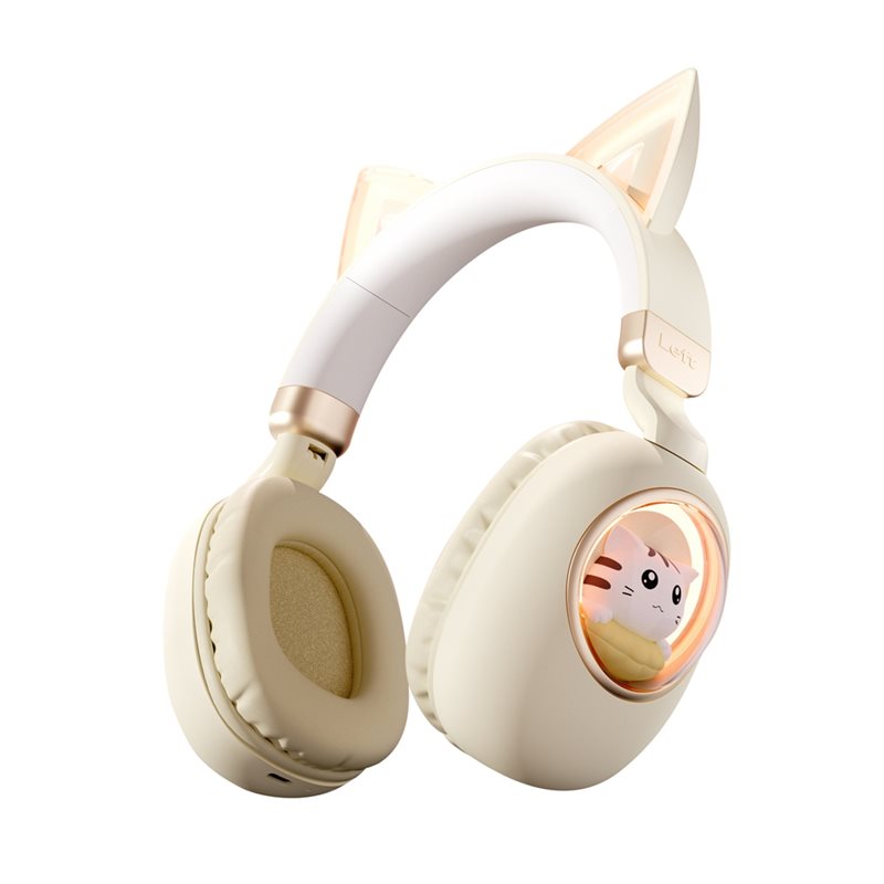 Cat Ear Bluetooth Headset Led - Casque sans fil Bluetooth 5.3 pliable,