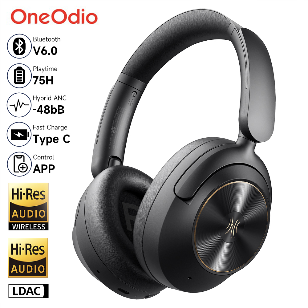 Anc Wireless Over Ear Headphones - Casque sans fil Bluetooth 6.0 OneOdio