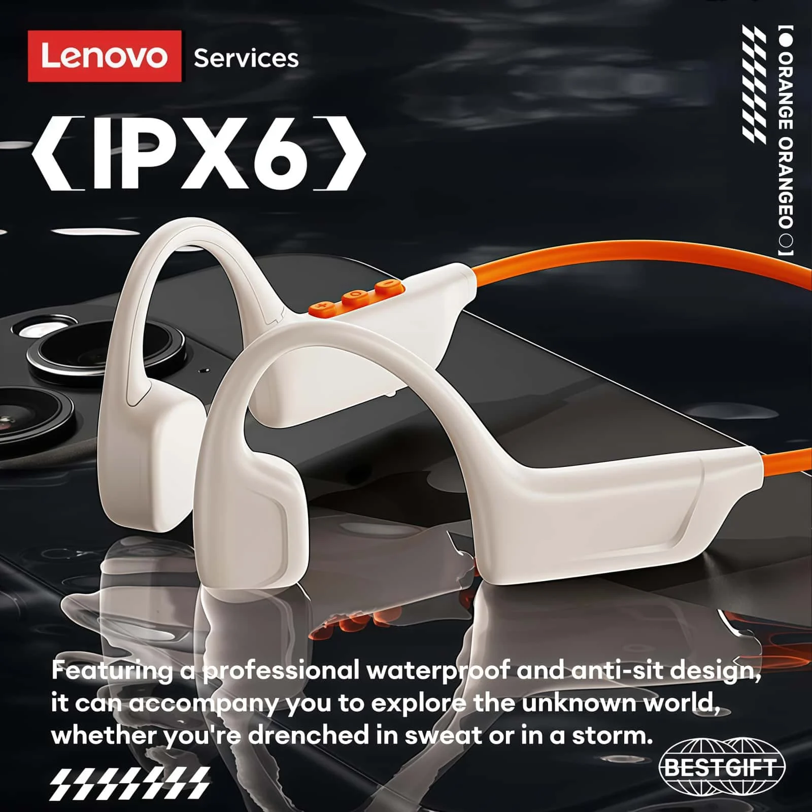 Écouteurs Lenovo S102 à conduc - Bone Conduction Running Headphones avis et prix