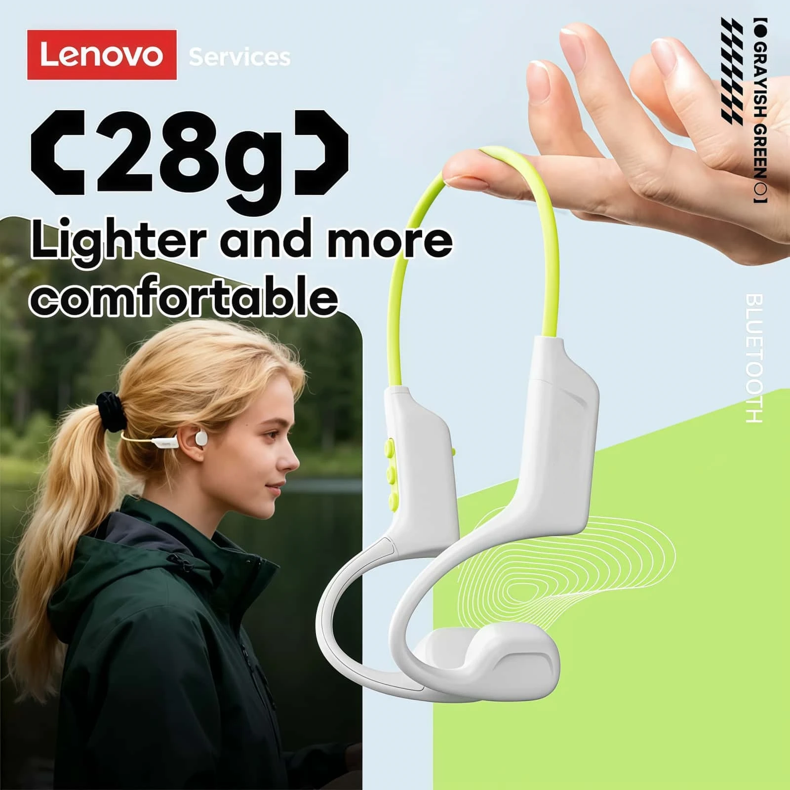 Écouteurs Lenovo S102 à conduc - Bone Conduction Running Headphones avis et prix