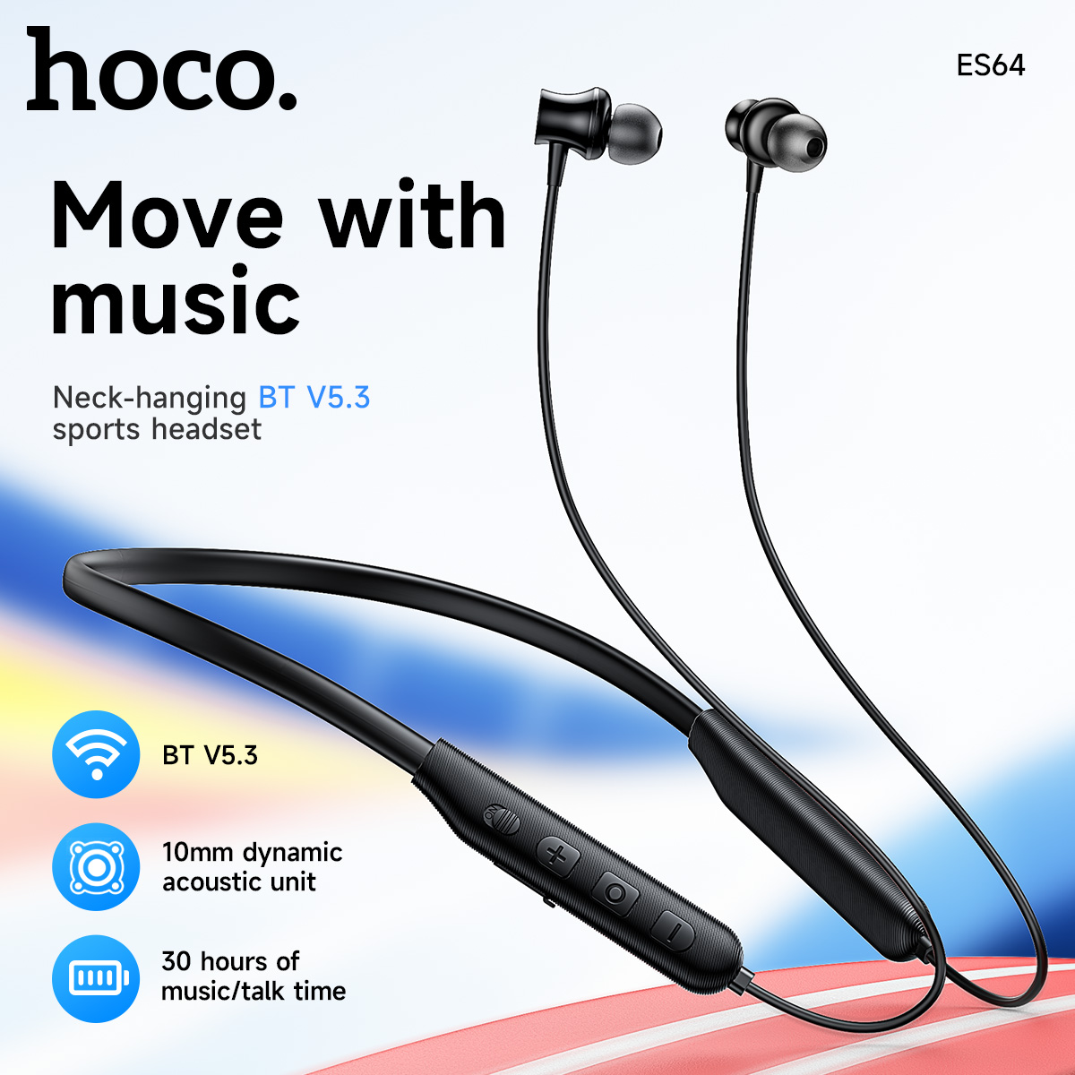 HOCO tour de cou sans fil Blue - Magnetic Neckband Sports Earphones avis et prix