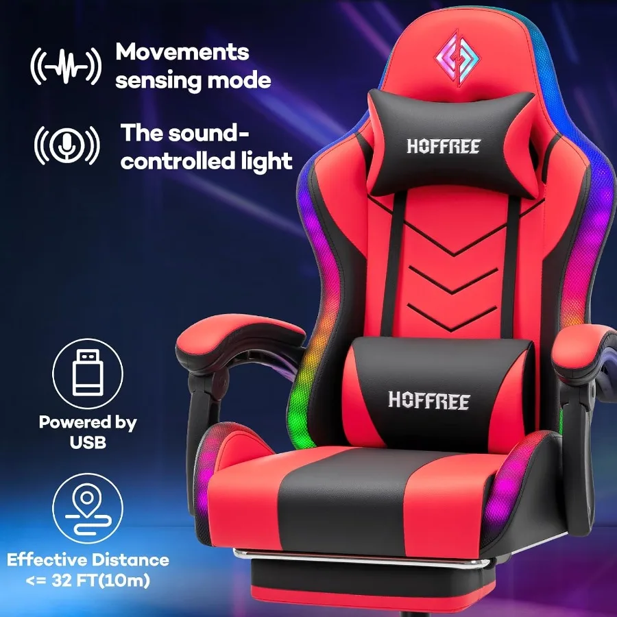 Chaise de jeu RGB avec haut-pa - Speakers avis et prix