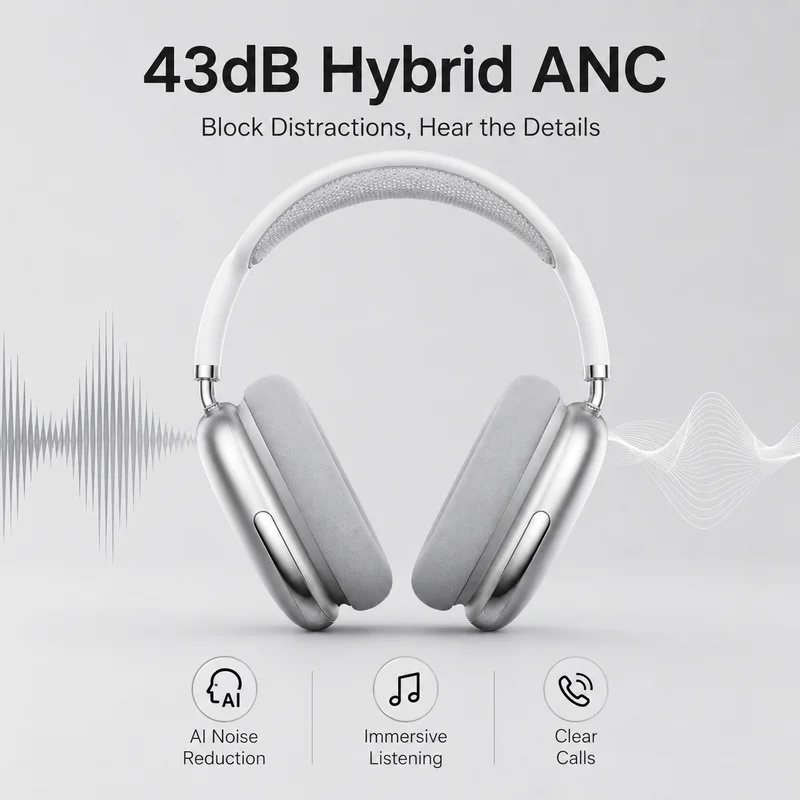 Casque sans fil Bluetooth ANC  - Anc Wireless Over Ear Headphones avis et prix