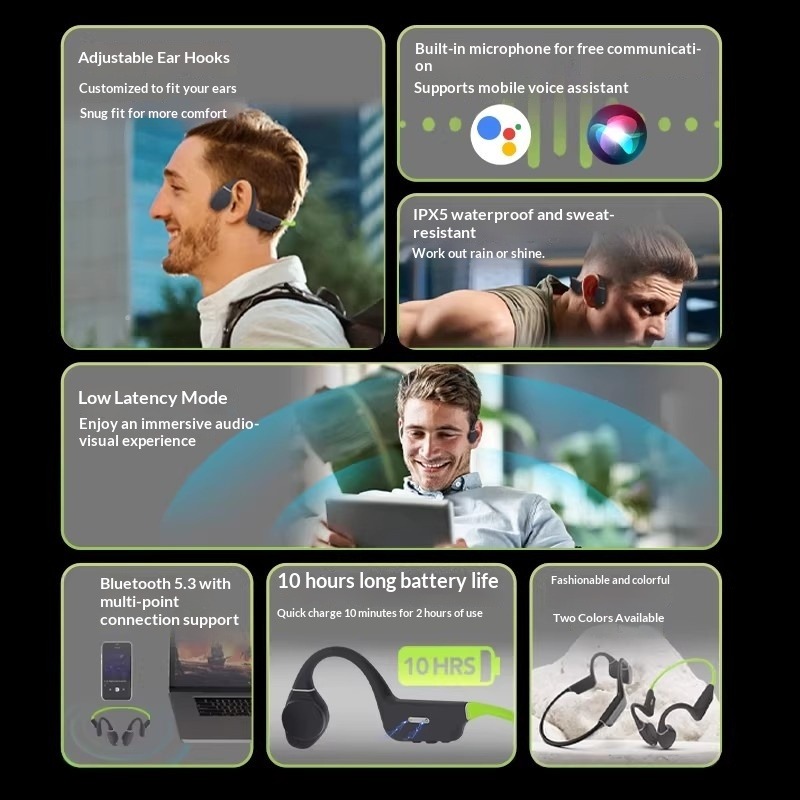 Écouteurs à Conduction osseuse - Bone Conduction Running Headphones avis et prix