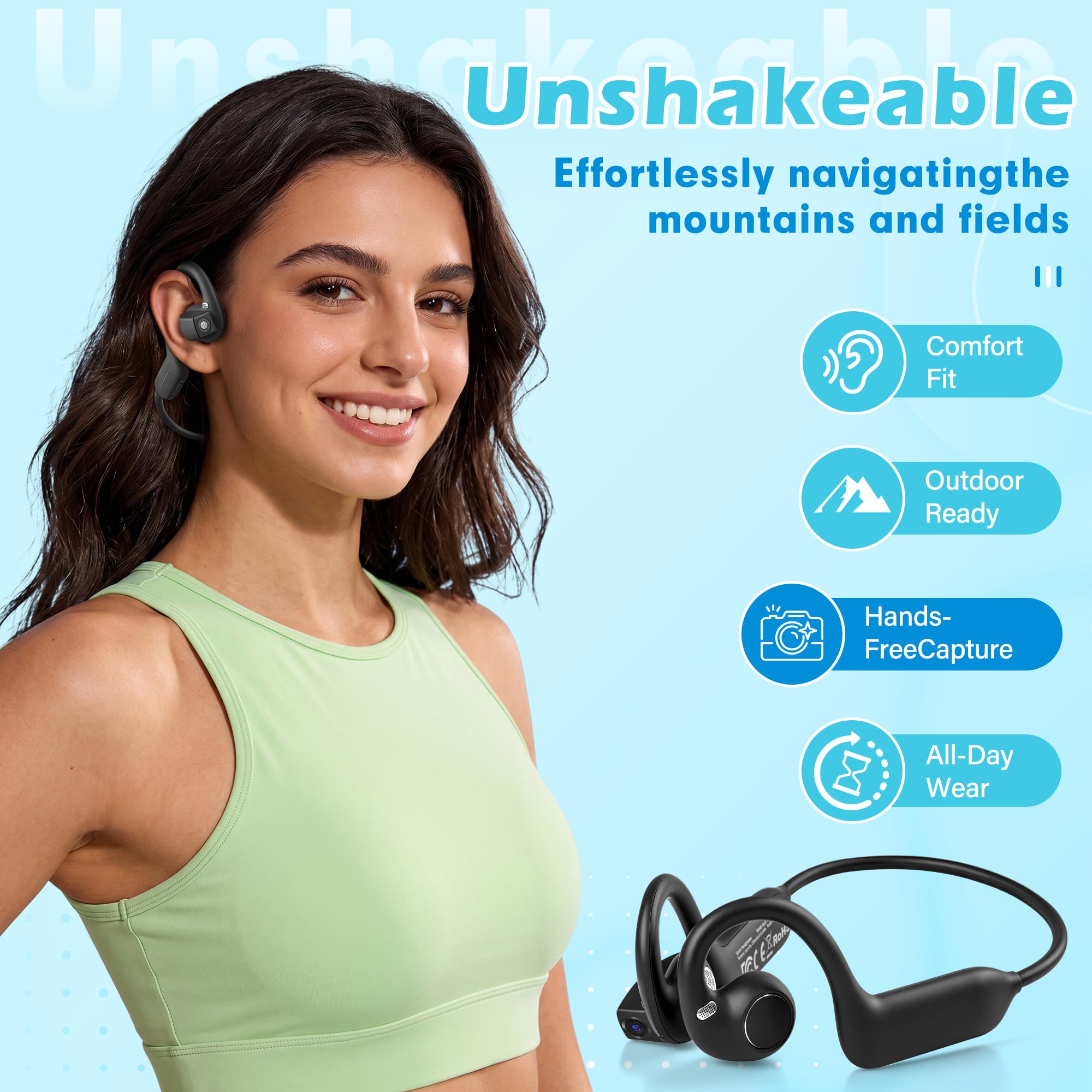 Écouteurs à conduction osseuse - Bone Conduction Running Headphones avis et prix