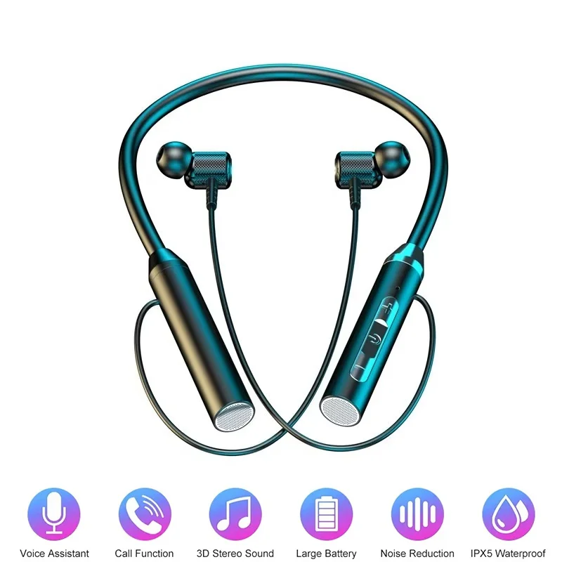 Écouteurs Bluetooth 9D, casque - Magnetic Neckband Sports Earphones avis et prix