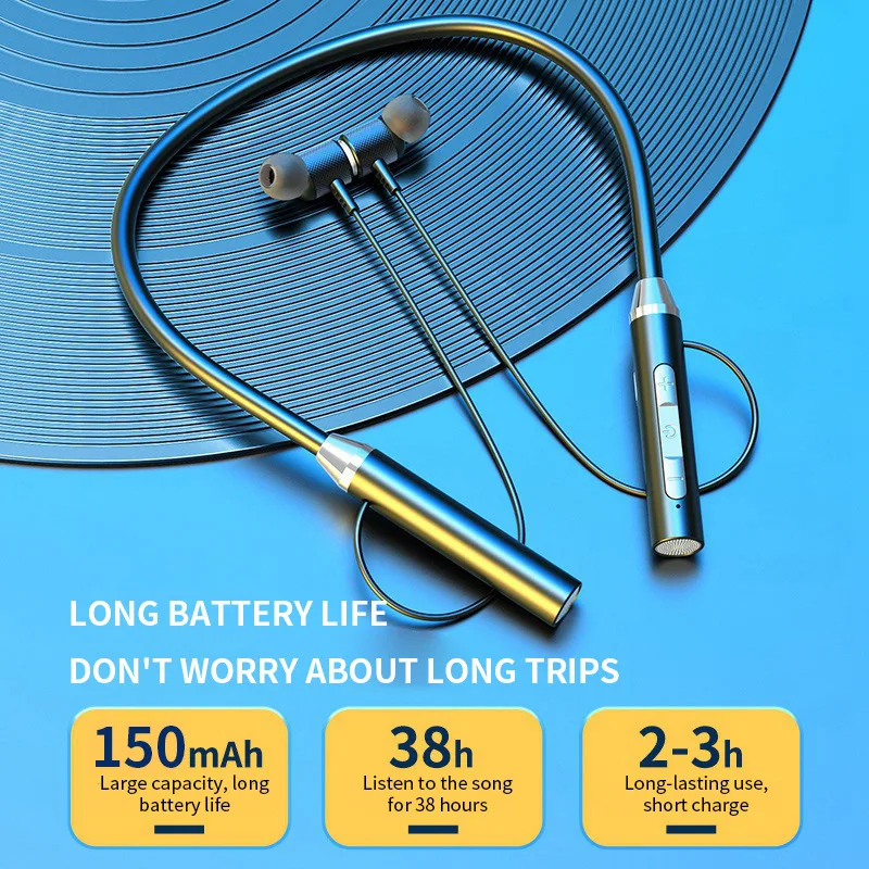 Écouteurs Bluetooth 9D, casque - Magnetic Neckband Sports Earphones avis et prix