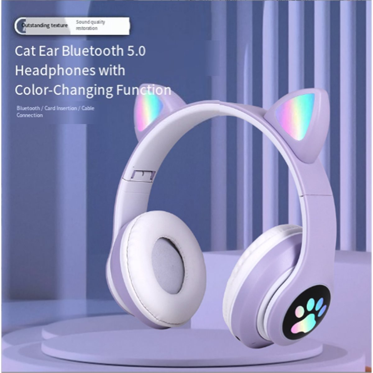 DT[Ensemble] D1585 - Casque Bl - Cat Ear Bluetooth Headset Led avis et prix