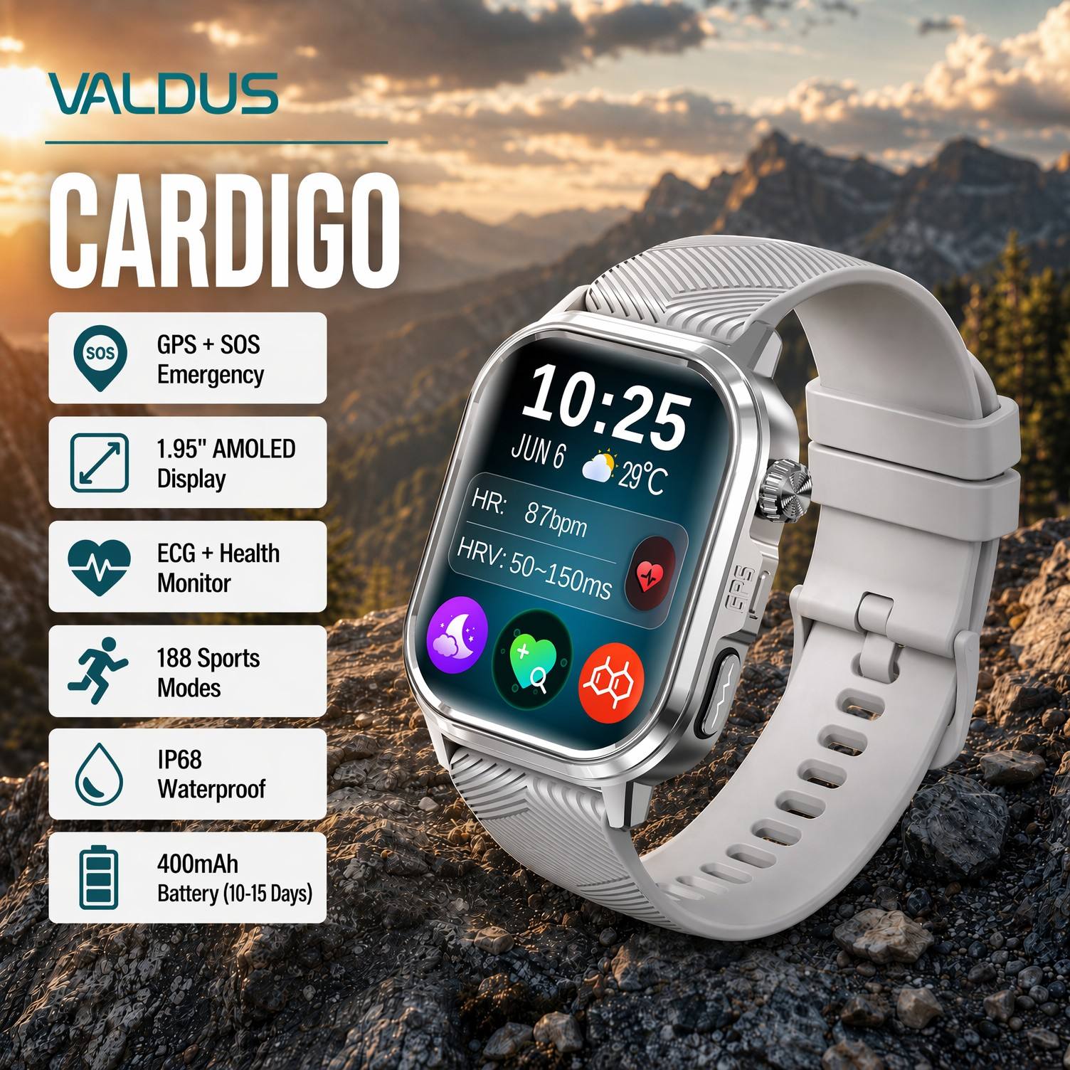 VALDUS CARDIGO Montre connecté - Smartwatches avis et prix